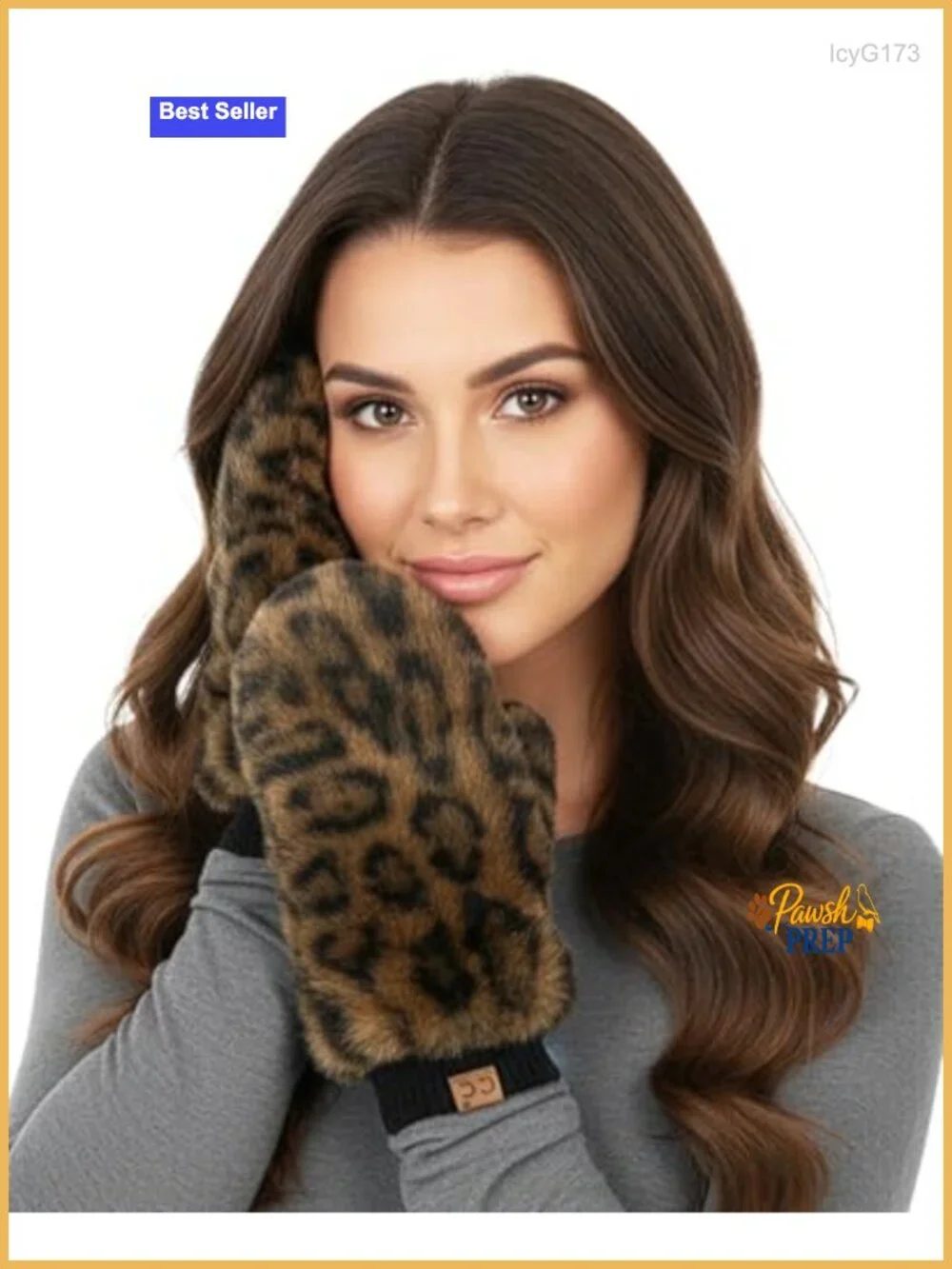 Faux Fur Convertible Flip Mittens - Warm Fingerless Gloves